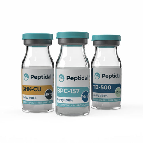 BPC-157 10mg + GHK-CU 50mg + TB-500 10mg Premium Triple Bundle